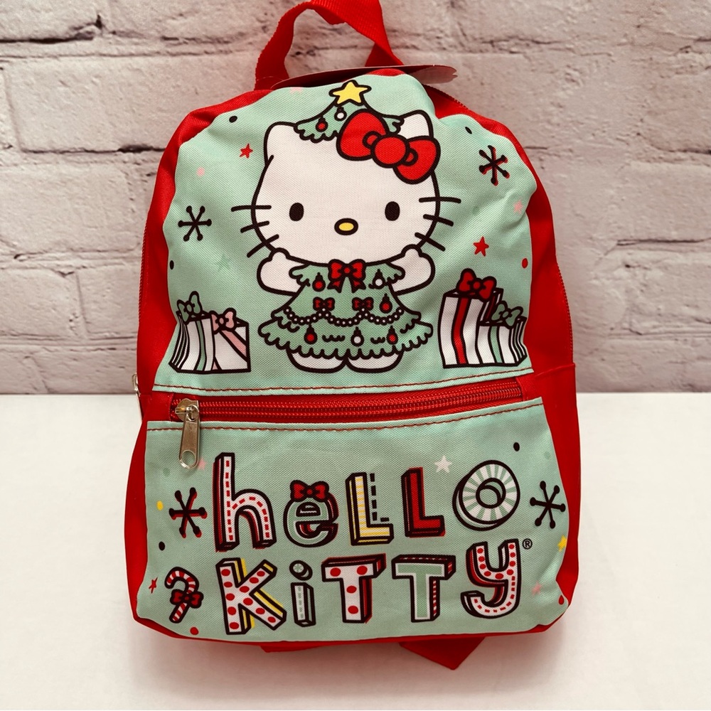 NWT Hello Kitty Holiday Christmas Backpack 10 x 8